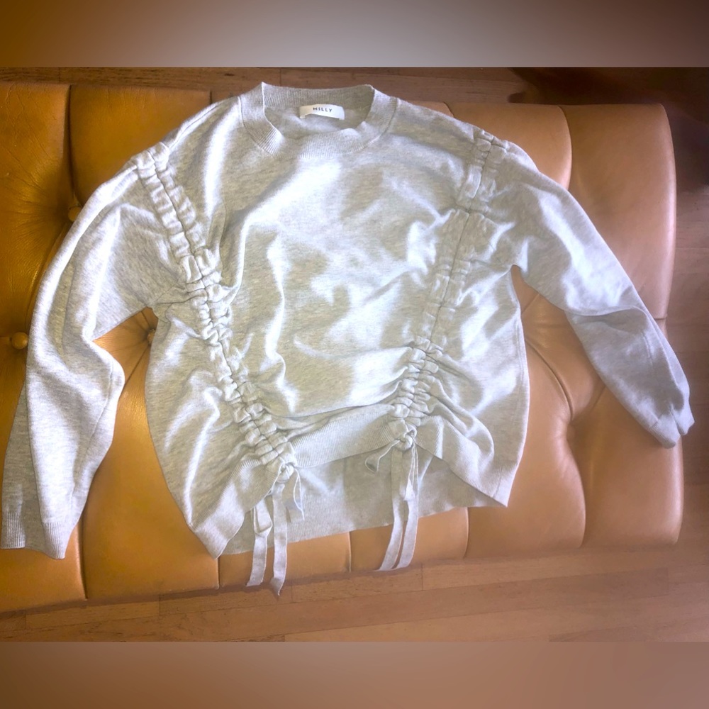 Milly Cropped Pullover Sweater. Euc. - image 4